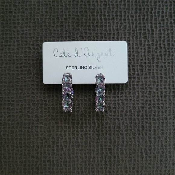 Cote d'Argent Mystic🧙♂️ Quartz Hoops - NWT - Picture 12 of 13